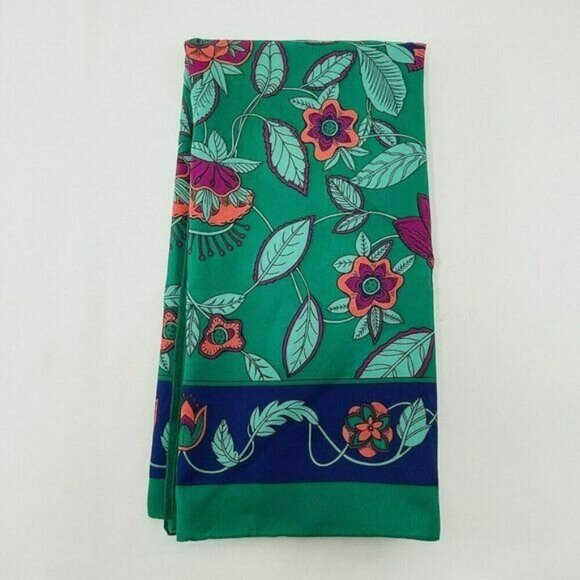Scarf Handkerchief Tablecloth Bandanna Big 30” Square Flower Boho Hippie Retro - Picture 4 of 12